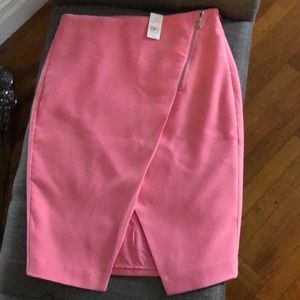 Very Cute Zip Wrap Pink Pencil Skirt. NWT